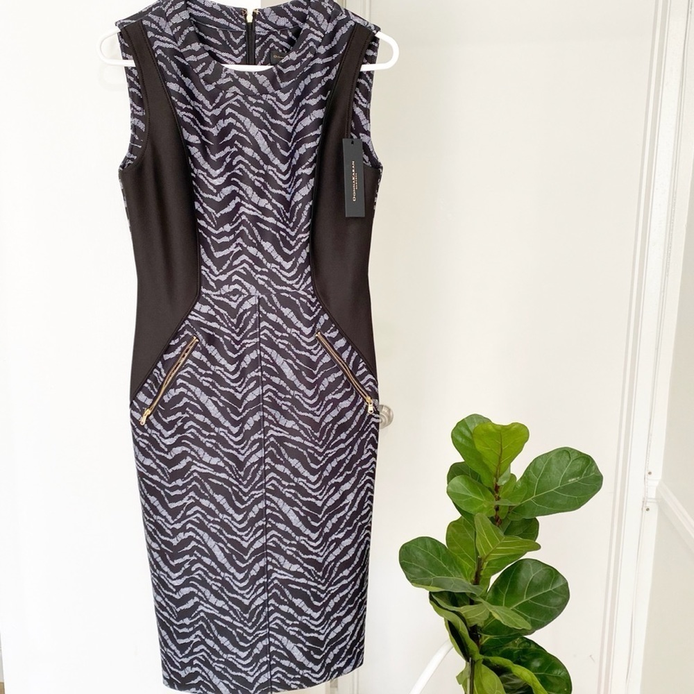 💫 👗 Donna Karan zebra striped dress- NWT